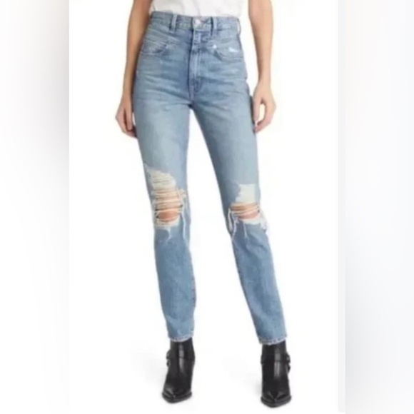 NWOT Slvrlake Beatnik Double Yoke Jeans Straight Leg High Rise Womens 32 - Picture 1 of 15